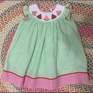 Smocked Watermelon Dress